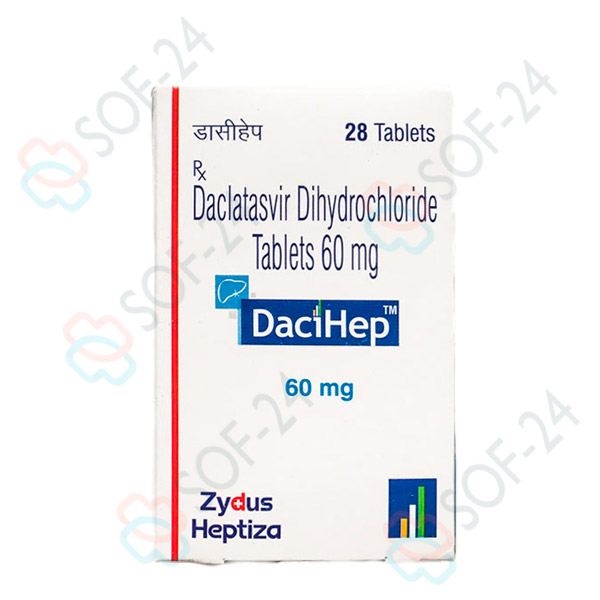 zydus-dacihep Даклатасвир DaciHep Zydus 60 мг 28 таблеток